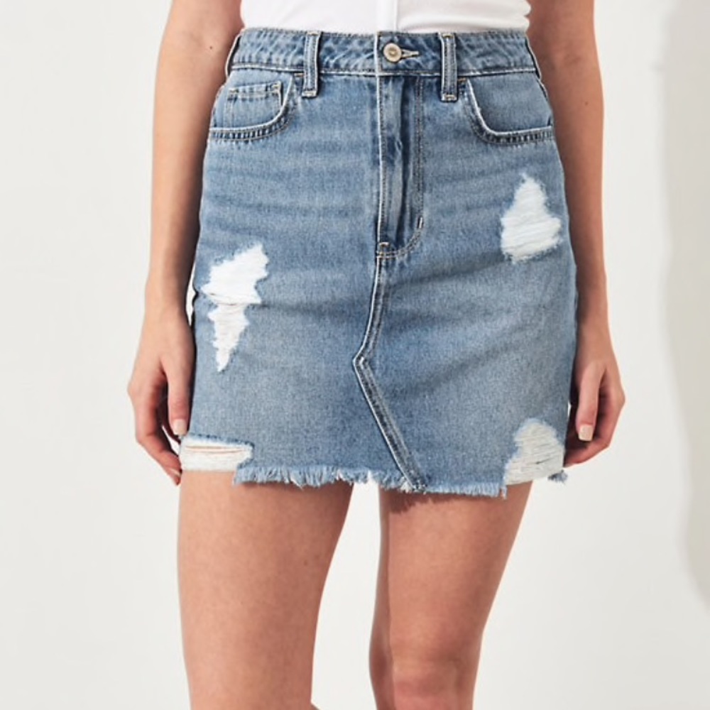 NEW ultra high rise hollister jeannskirt - Picture 3 of 5
